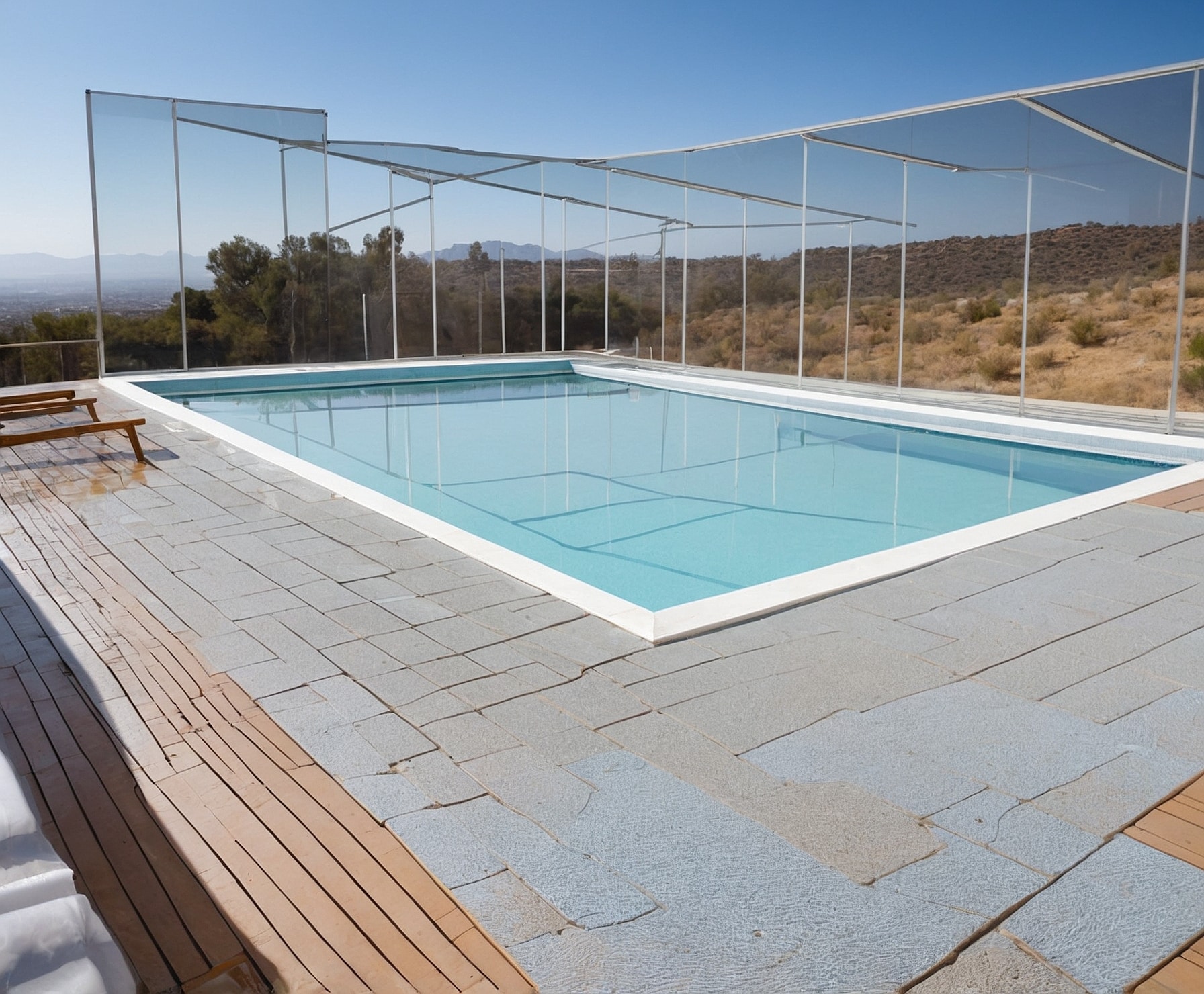 Renovación de piscina en complejo deportivo municipal.