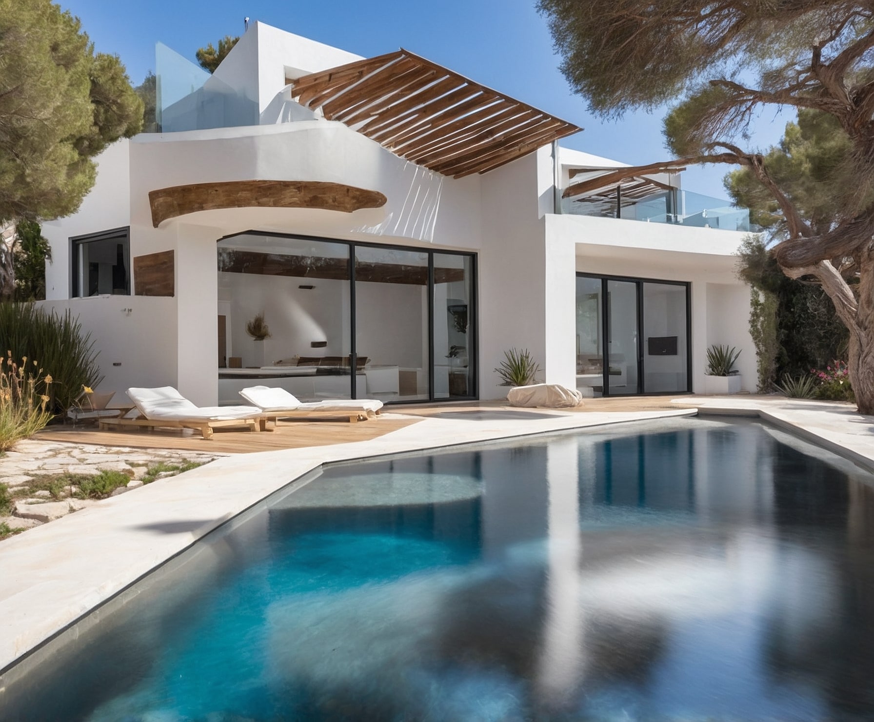 Renovación de piscina en zona mediterránea.